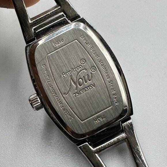 3/$30 Armitron Watch Women Silver Tone Pink Bling White Dial New Battery 7" - Picture 7 of 12